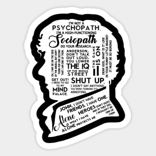 Sherlock Holmes Quotes. V2. Sticker